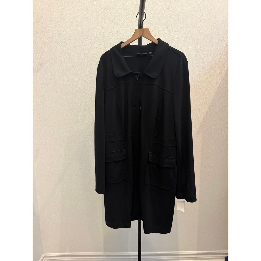 New Semantiks black overcoat jacket black size 3X - Picture 2 of 6